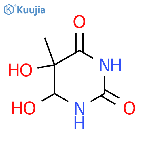 (5R,6S)-5,6-dihydroxy-5-methyldihydropyrimidine-2,4(1H,3H)-dione structure