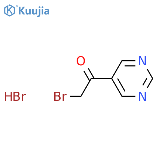 2-Bromo-1-(pyrimidin-5-yl)ethanone hydrobromide structure