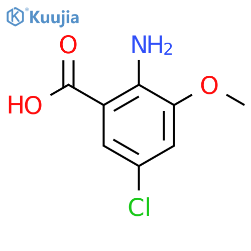 2-Amino-5-chloro-3-methoxybenzoic acid structure