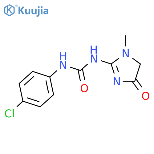 1-(4-chlorophenyl)-3-(1-methyl-4-oxo-4,5-dihydro-1H-imidazol-2-yl)urea structure