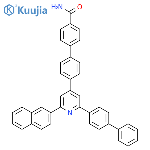 [1,1'-Biphenyl]-4-carboxamide,4'-[2-[1,1'-biphenyl]-4-yl-6-(2-naphthalenyl)-4-pyridinyl]- structure