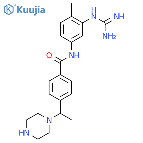 N-(3-Carbamimidamido-4-methylphenyl)-4-[1-(1-piperazinyl)ethyl]benzamide structure