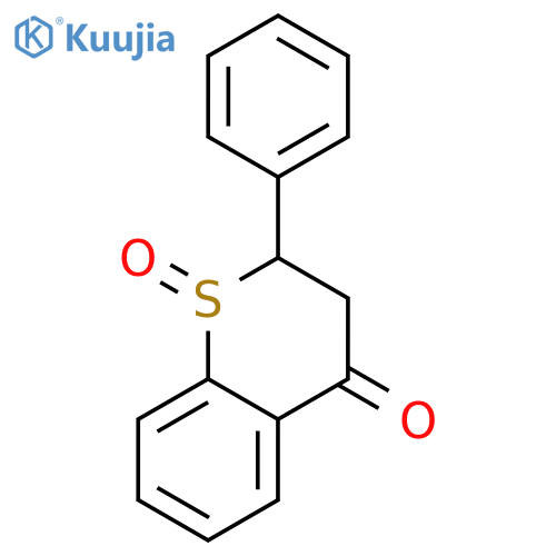 4H-1-Benzothiopyran-4-one, 2,3-dihydro-2-phenyl-, 1-oxide structure