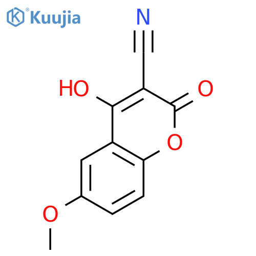 2H-1-Benzopyran-3-carbonitrile, 4-hydroxy-6-methoxy-2-oxo- structure