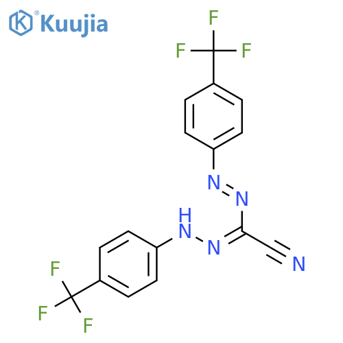 2-{2-4-(Trifluoromethyl)phenyldiazenyl}-2-{2-4-(trifluoromethyl)phenylhydrazono}acetonitrile structure