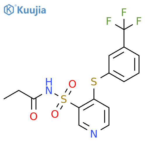 Propanamide, N-[[4-[[3-(trifluoromethyl)phenyl]thio]-3-pyridinyl]sulfonyl]- structure