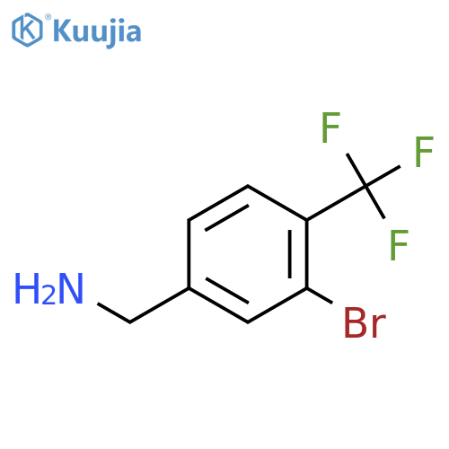 [3-bromo-4-(trifluoromethyl)phenyl]methanamine structure