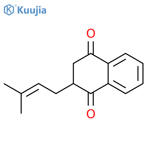 (2R)-2-(3-methylbut-2-en-1-yl)-2,3-dihydronaphthalene-1,4-dione structure