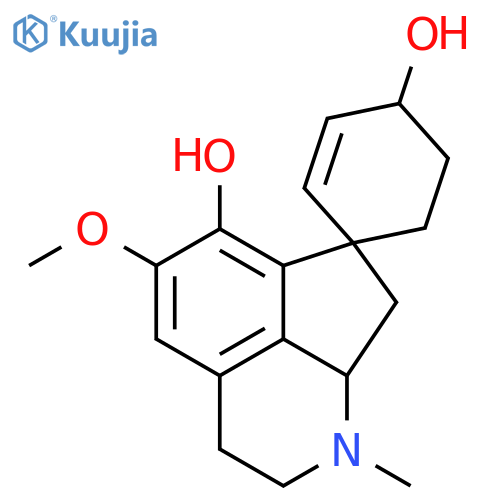Spiro[2-cyclohexene-1,7'(1'H)-cyclopent[ij]isoquinoline]-4,6'-diol,2',3',8',8'a-tetrahydro-5'-methoxy-1'-methyl-, (1R,4S,8'aS)-rel- structure