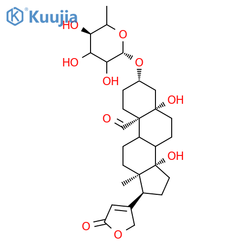 Card-20(22)-enolide,3-[(6-deoxy-b-D-gulopyranosyl)oxy]-5,14-dihydroxy-19-oxo-,(3b,5b)- structure