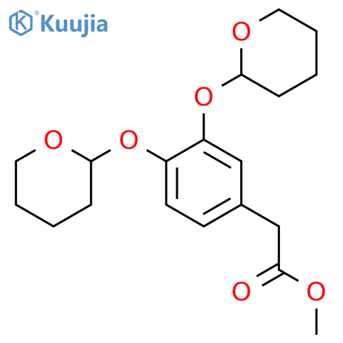 3,4-Bis(tetrahydro-2H-pyran-2-yl)oxybenzeneacetic Acid Methyl Ester structure