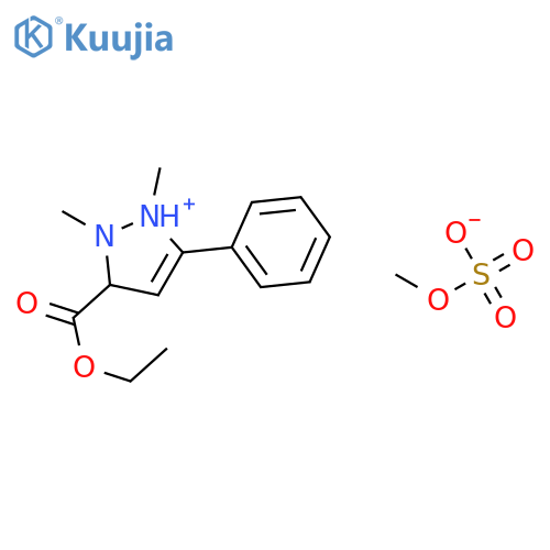 1H-PYRAZOLIUM, 3-(ETHOXYCARBONYL)-1,2-DIMETHYL-5-PHENYL-, METHYLSULFATE structure