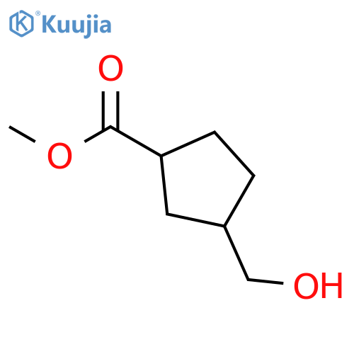 rel-methyl (1R,3S)-3-(hydroxymethyl)cyclopentane-1-carboxylate structure