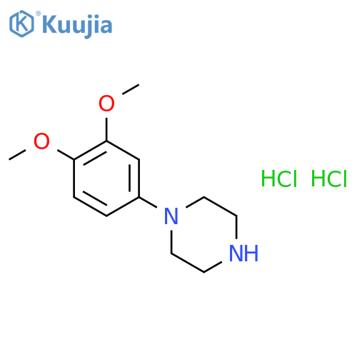 Piperazine,1-(3,4-dimethoxyphenyl)-, hydrochloride (1:2) structure