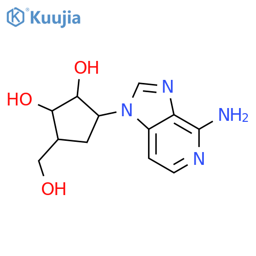 1,2-Cyclopentanediol,3-(4-amino-1H-imidazo[4,5-c]pyridin-1-yl)-5-(hydroxymethyl)-, (1R,2S,3R,5R)- structure