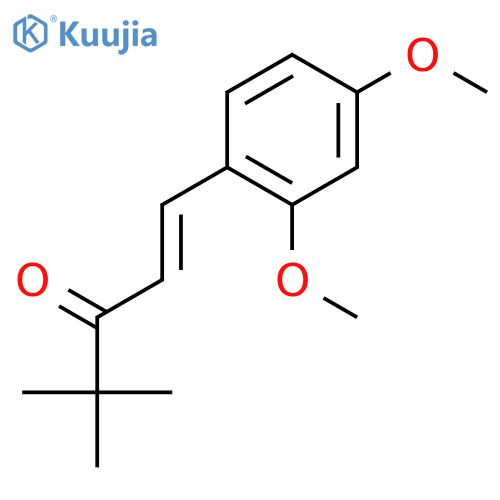 (1E)-1-(2,4-dimethoxyphenyl)-4,4-dimethylpent-1-en-3-one structure