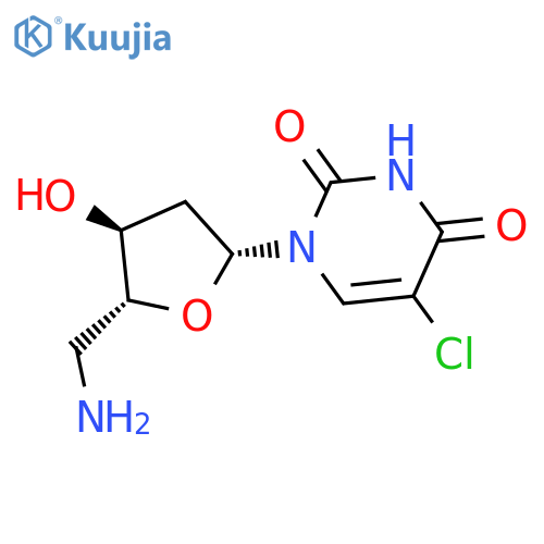 Uridine, 5'-amino-5-chloro-2',5'-dideoxy- structure