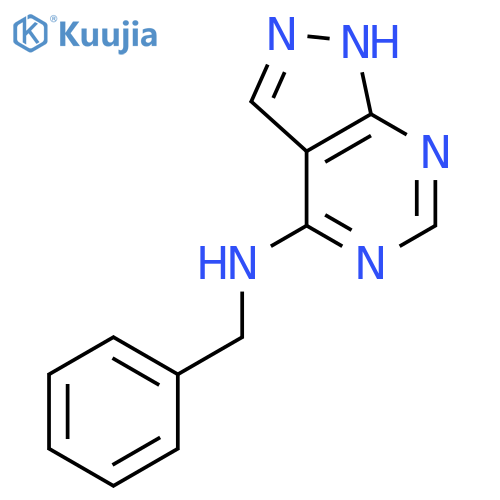 1H-Pyrazolo[3,4-d]pyrimidin-4-amine,N-(phenylmethyl)- structure