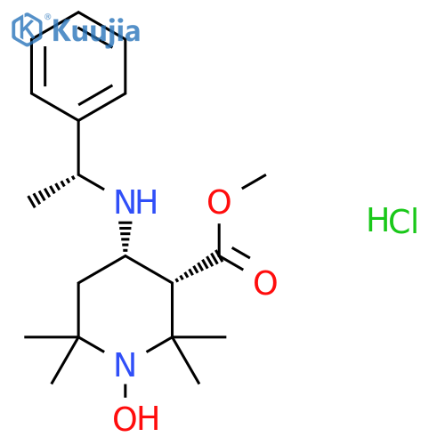 (3S,4S)-4-(1R)-Phenylethylamino-3-methoxycarbonyl-2,2,6,6-tetramethylpiperidine-1-oxyl Hydrochloride structure
