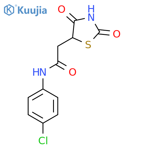 N-(4-chlorophenyl)-2-(2,4-dioxo-1,3-thiazolidin-5-yl)acetamide structure