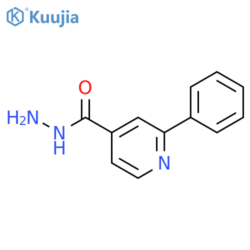 4-Pyridinecarboxylicacid, 2-phenyl-, hydrazide structure