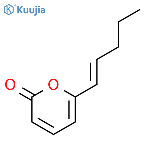 2H-Pyran-2-one, 6-(1-pentenyl)-, (E)- structure