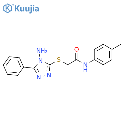 2-(4-amino-5-phenyl-4H-1,2,4-triazol-3-yl)sulfanyl-N-(4-methylphenyl)acetamide structure