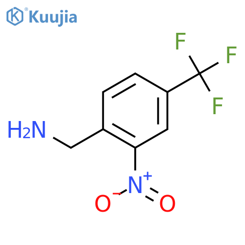 2-nitro-4-(trifluoromethyl)phenylmethanamine structure