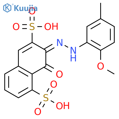 Sodium;(7z)-7-[(2-methoxy-5-methylphenyl)hydrazinylidene]-8-oxonaphthalene-1,6-disulfonic Acid structure