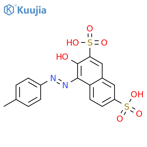 2,7-NAPHTHALENEDISULFONIC ACID, 3-HYDROXY-4-[(4-METHYLPHENYL)AZO]- structure