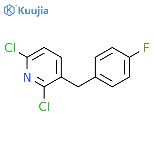Pyridine, 2,6-dichloro-3-[(4-fluorophenyl)methyl]- structure