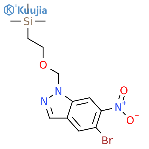 1H-Indazole, 5-bromo-6-nitro-1-[[2-(trimethylsilyl)ethoxy]methyl]- structure