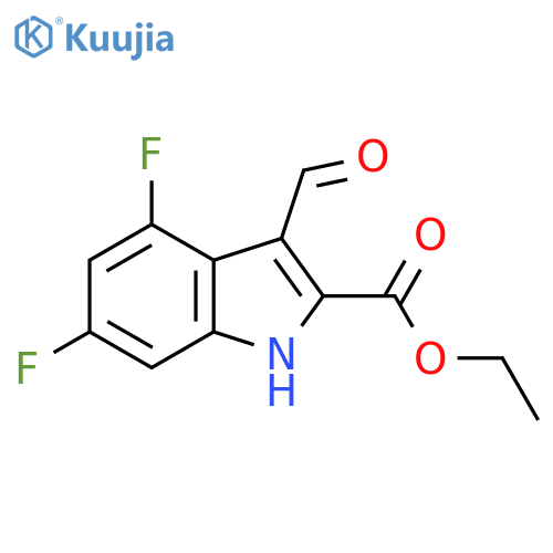 Ethyl 4,6-difluoro-3-formyl-1H-indole-2-carboxylate structure