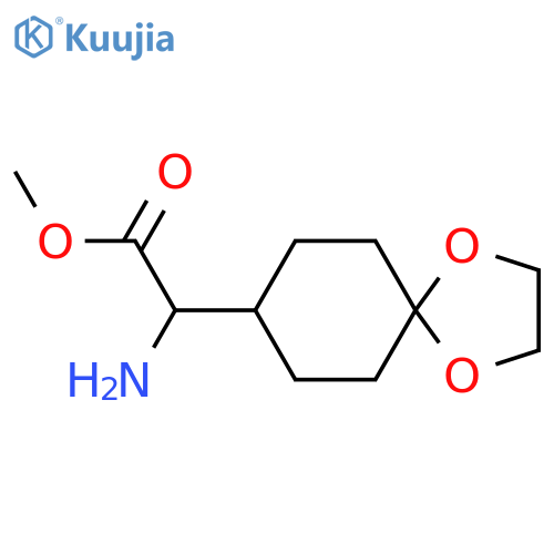 methyl 2-amino-2-{1,4-dioxaspiro[4.5]decan-8-yl}acetate structure