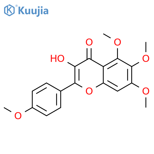 3-hydroxy-4',5,6,7-tetramethoxyflavone structure