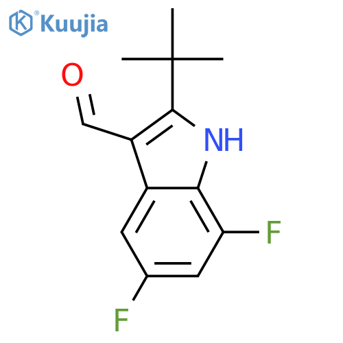 2-tert-Butyl-5,7-difluoro-1h-indole-3-carbaldehyde structure