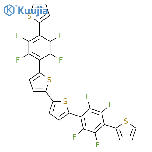2,2'-Bithiophene, 5,5'-bis[2,3,5,6-tetrafluoro-4-(2-thienyl)phenyl]- structure