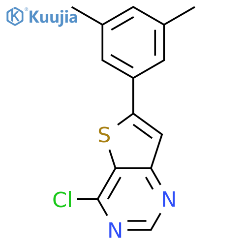 Thieno[3,2-d]pyrimidine, 4-chloro-6-(3,5-dimethylphenyl)- structure