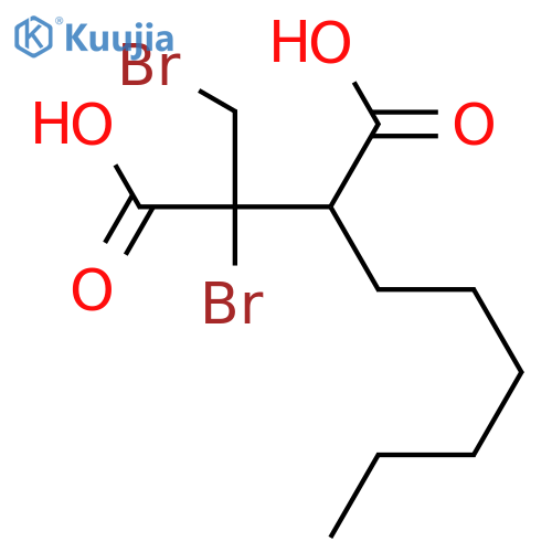 BUTANEDIOIC ACID, 2-BROMO-2-(BROMOMETHYL)-3-HEXYL- structure