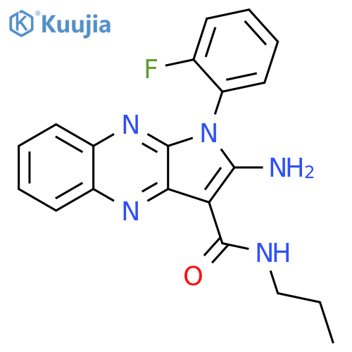 2-amino-1-(2-fluorophenyl)-N-propyl-1H-pyrrolo2,3-bquinoxaline-3-carboxamide structure