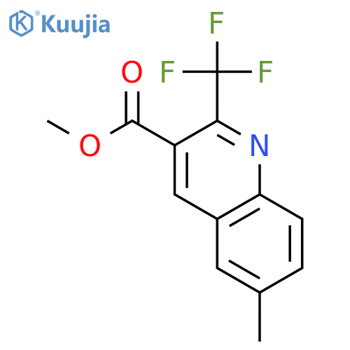 3-QUINOLINECARBOXYLIC ACID, 6-METHYL-2-(TRIFLUOROMETHYL)-, METHYL ESTER structure