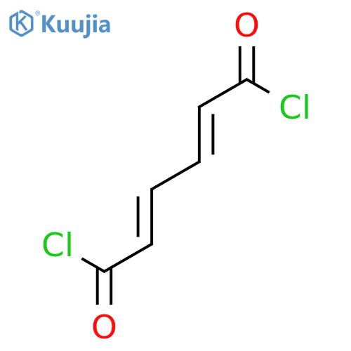 2,4-Hexadienedioyl dichloride, (E,E)- structure