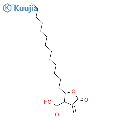 3-Furancarboxylic acid, tetrahydro-4-methylene-5-oxo-2-tridecyl-, cis- structure