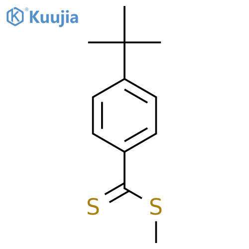 Benzenecarbodithioicacid, 4-(1,1-dimethylethyl)-, methyl ester structure