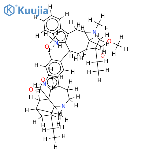 13-methoxy-12-(16-methoxycarbonyl-19,20-dihydro-17-nor-vobasan-3-yl)-ibogamine-18-carboxylic acid methyl ester structure