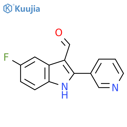 5-Fluoro-2-(pyridin-3-yl)-1H-indole-3-carbaldehyde structure
