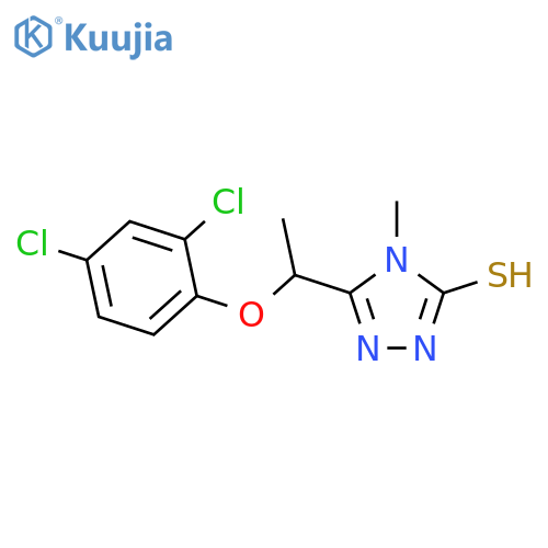 5-1-(2,4-Dichlorophenoxy)ethyl-4-methyl-4H-1,2,4-triazole-3-thiol structure