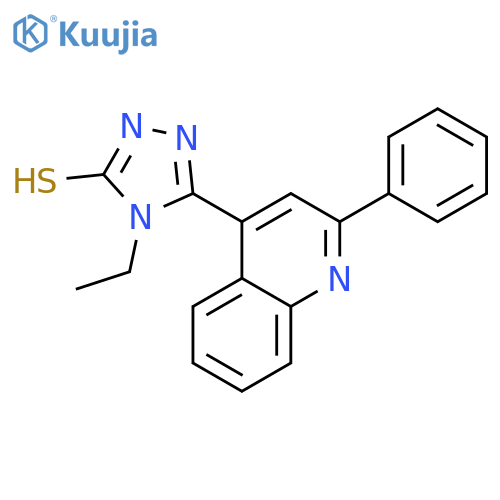 4-Ethyl-5-(2-phenylquinolin-4-yl)-4H-1,2,4-triazole-3-thiol structure