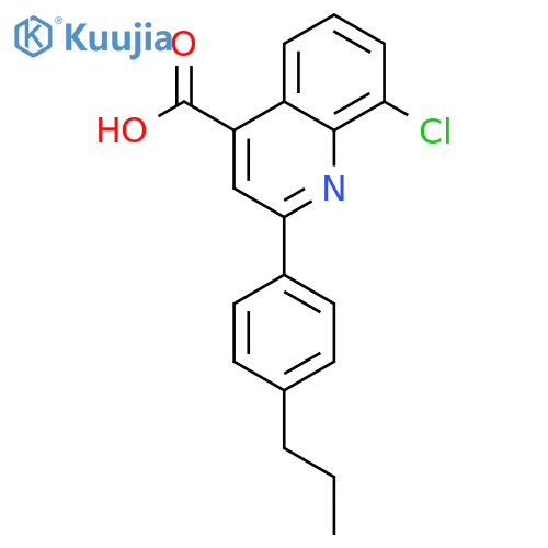 8-Chloro-2-(4-propylphenyl)quinoline-4-carboxylic acid structure