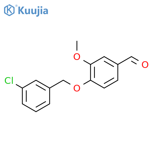 4-[(3-chlorophenyl)methoxy]-3-methoxybenzaldehyde structure